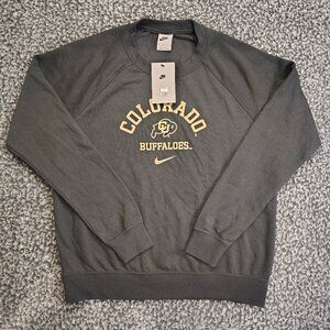 Nike Men's Colorado Buffaloes Fleece Crewneck Sweatshirt Pullover Top